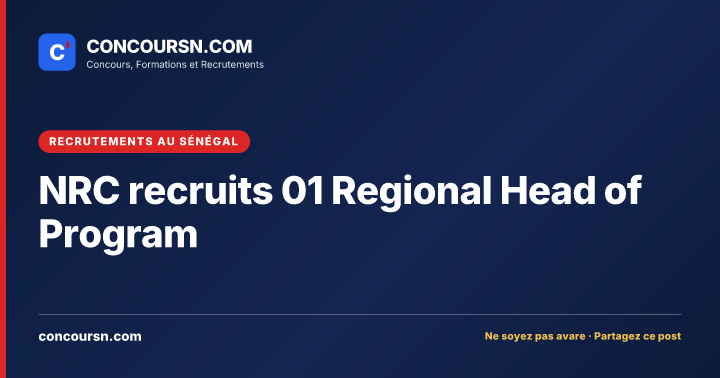 Illustration de l’article : NRC recruits 01 Regional Head of Program