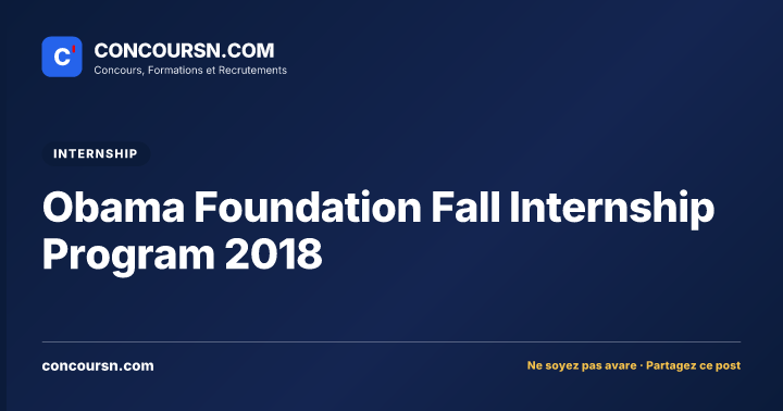 Illustration de l’article : Obama Foundation Fall Internship Program 2018
