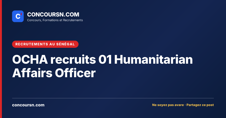 Illustration de l’article : OCHA recruits 01 Humanitarian Affairs Officer
