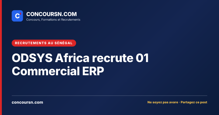 Illustration de l’article : ODSYS Africa recrute 01 Commercial ERP