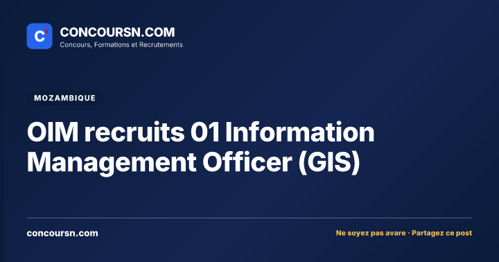 Illustration de l’article : OIM recruits 01 Information Management Officer (GIS)
