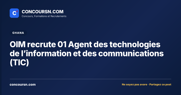 Illustration de l’article : OIM recrute 01 Agent des technologies de l’information et des communications (TIC)