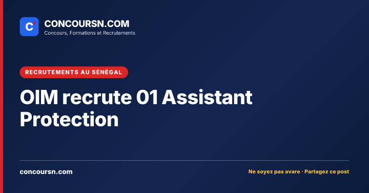 Illustration de l’article : OIM recrute 01 Assistant Protection
