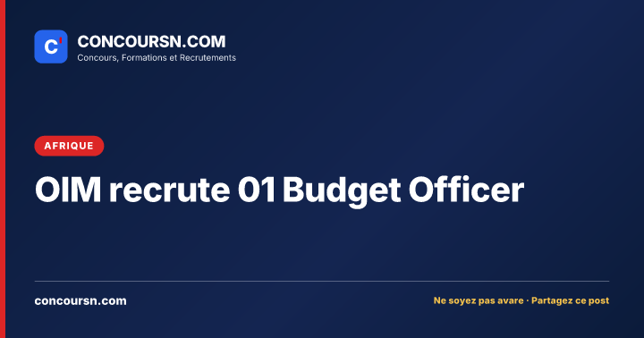 Illustration de l’article : OIM recrute 01 Budget Officer