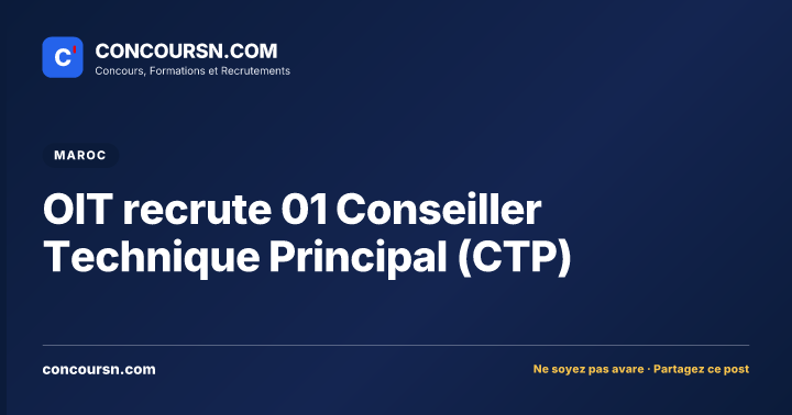 Illustration de l’article : OIT recrute 01 Conseiller Technique Principal (CTP)