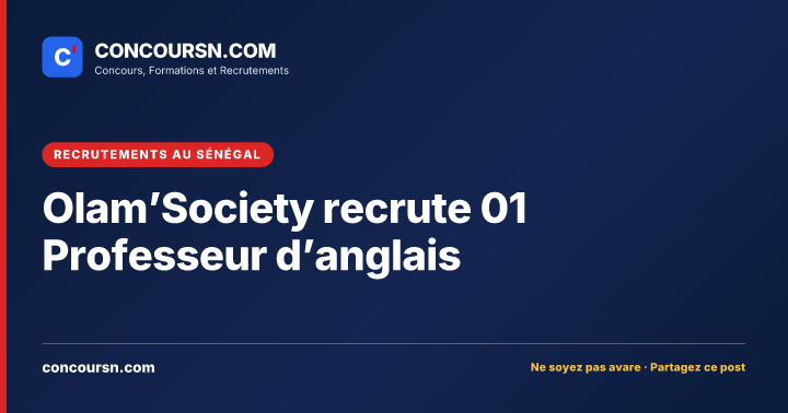 Illustration de l’article : Olam’Society recrute 01 Professeur d’anglais