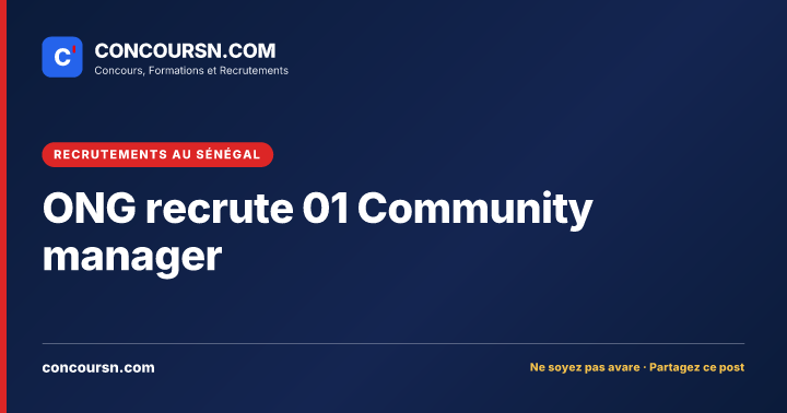 Illustration de l’article : ONG recrute 01 Community manager