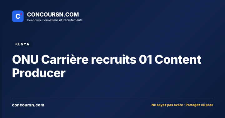 Illustration de l’article : ONU Carrière recruits 01 Content Producer