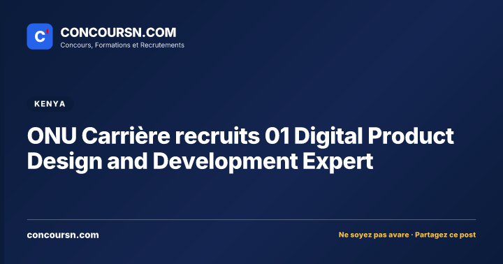 Illustration de l’article : ONU Carrière recruits 01 Digital Product Design and Development Expert