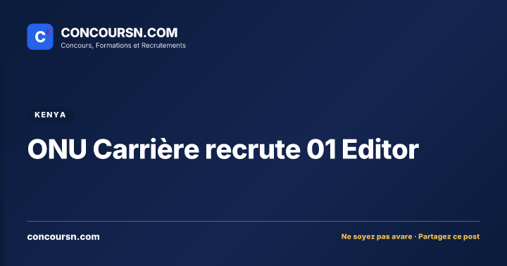 Illustration de l’article : ONU Carrière recrute 01 Editor