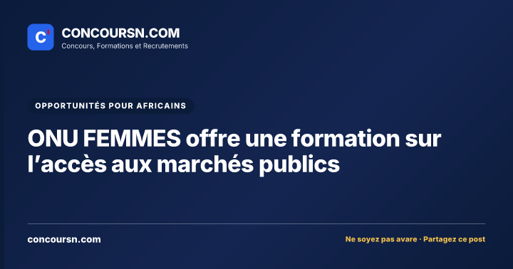 Illustration de l’article : ONU FEMMES offre une formation sur l’accès aux marchés publics