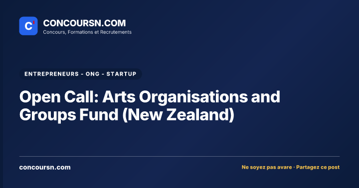 Illustration de l’article : Open Call: Arts Organisations and Groups Fund (New Zealand)
