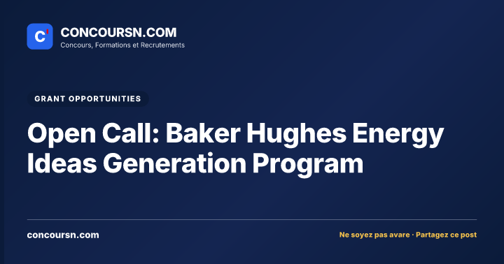 Illustration de l’article : Open Call: Baker Hughes Energy Ideas Generation Program