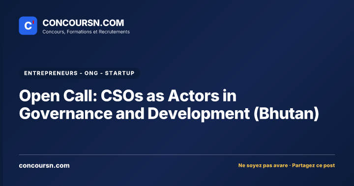 Illustration de l’article : Open Call: CSOs as Actors in Governance and Development (Bhutan)