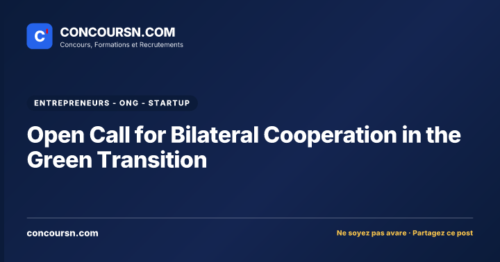 Illustration de l’article : Open Call for Bilateral Cooperation in the Green Transition