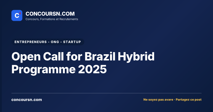 Illustration de l’article : Open Call for Brazil Hybrid Programme 2025