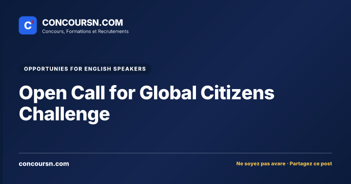 Illustration de l’article : Open Call for Global Citizens Challenge