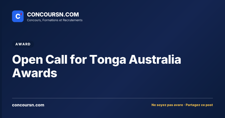Illustration de l’article : Open Call for Tonga Australia Awards