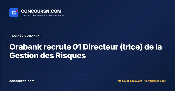 Illustration de l’article : Orabank recrute 01 Directeur (trice) de la Gestion des Risques