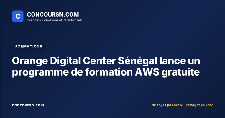 Illustration de l’article : Orange Digital Center Sénégal lance un programme de formation AWS gratuite