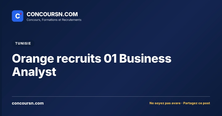 Illustration de l’article : Orange recruits 01 Business Analyst