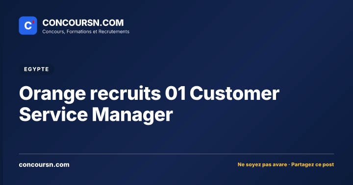 Illustration de l’article : Orange recruits 01 Customer Service Manager
