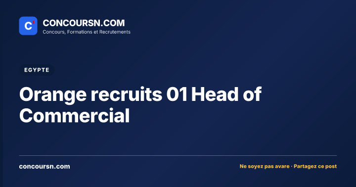 Illustration de l’article : Orange recruits 01 Head of Commercial