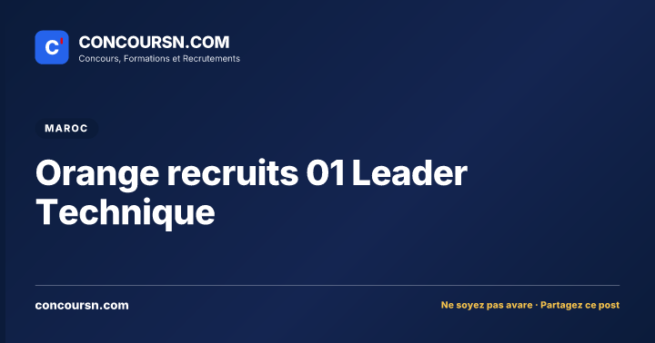 Illustration de l’article : Orange recruits 01 Leader Technique