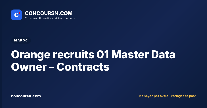 Illustration de l’article : Orange recruits 01 Master Data Owner – Contracts