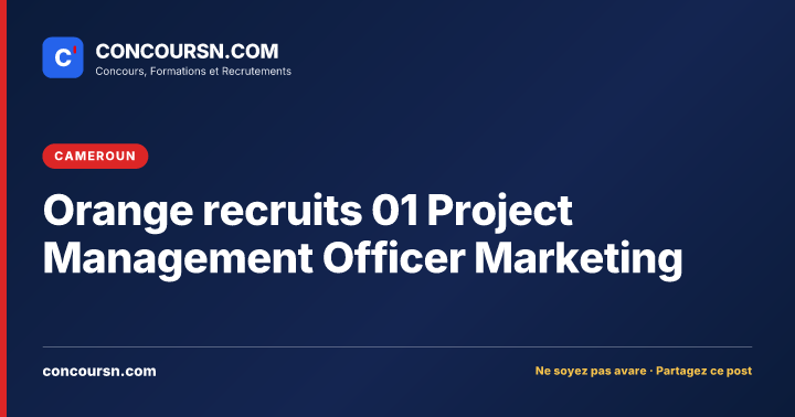 Orange recruits 01 Project Management Officer Marketing