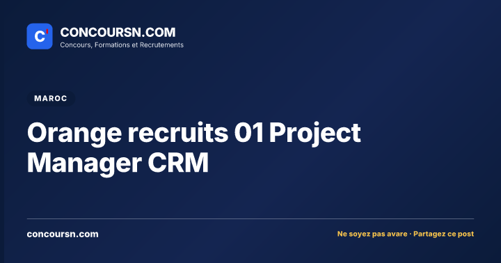 Illustration de l’article : Orange recruits 01 Project Manager CRM