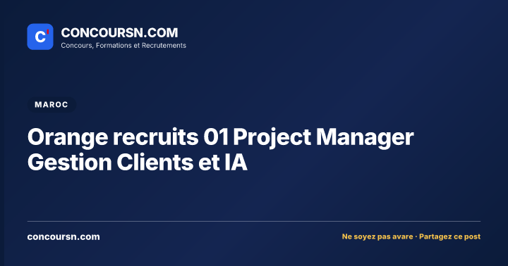 Illustration de l’article : Orange recruits 01 Project Manager Gestion Clients et IA