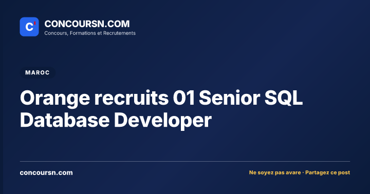 Illustration de l’article : Orange recruits 01 Senior SQL Database Developer