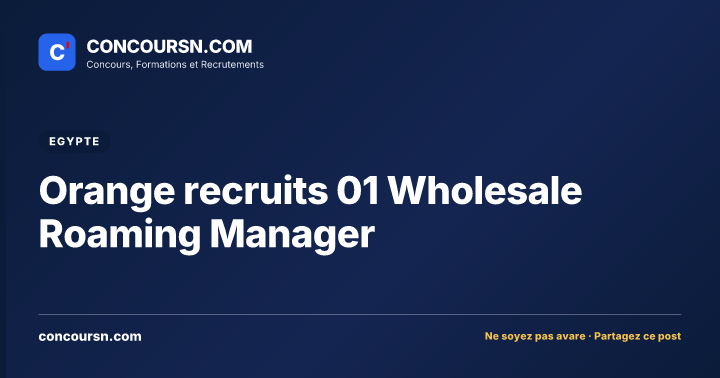 Illustration de l’article : Orange recruits 01 Wholesale Roaming Manager
