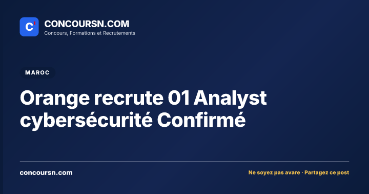 Illustration de l’article : Orange recrute 01 Analyst cybersécurité Confirmé