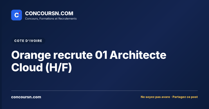 Illustration de l’article : Orange recrute 01 Architecte Cloud (H/F)