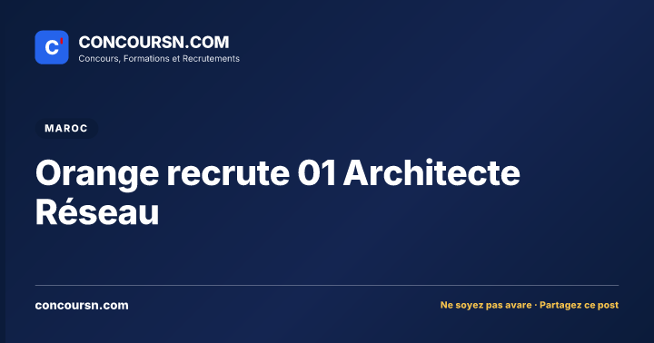 Illustration de l’article : Orange recrute 01 Architecte Réseau
