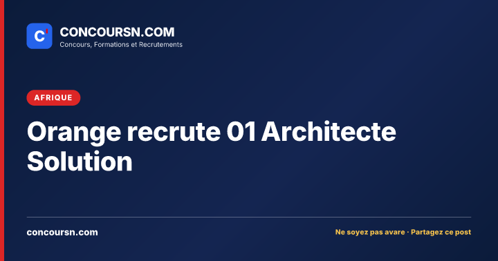 Illustration de l’article : Orange recrute 01 Architecte Solution