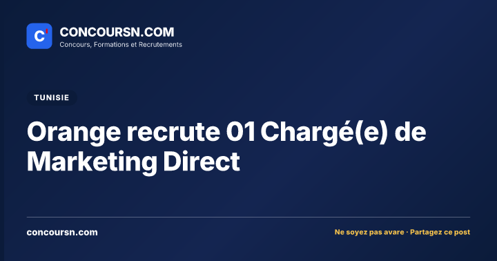 Illustration de l’article : Orange recrute 01 Chargé(e) de Marketing Direct