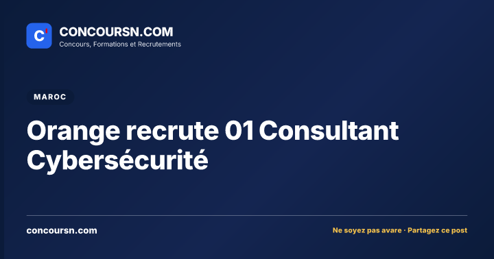 Illustration de l’article : Orange recrute 01 Consultant Cybersécurité