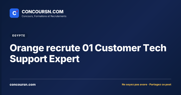 Illustration de l’article : Orange recrute 01 Customer Tech Support Expert
