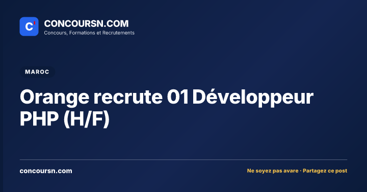 Illustration de l’article : Orange recrute 01 Développeur PHP (H/F)