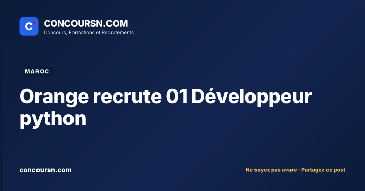 Illustration de l’article : Orange recrute 01 Développeur python