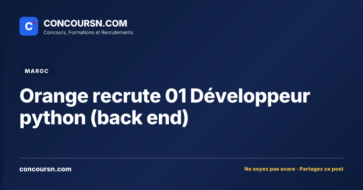 Illustration de l’article : Orange recrute 01 Développeur python (back end)