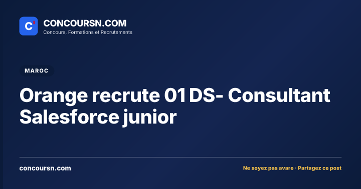 Illustration de l’article : Orange recrute 01 DS- Consultant Salesforce junior