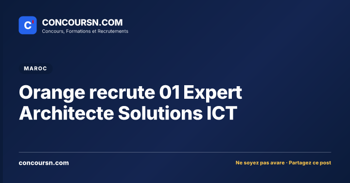 Illustration de l’article : Orange recrute 01 Expert Architecte Solutions ICT