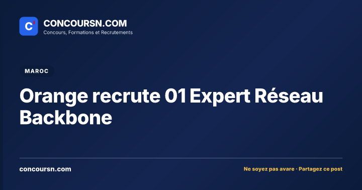 Illustration de l’article : Orange recrute 01 Expert Réseau Backbone