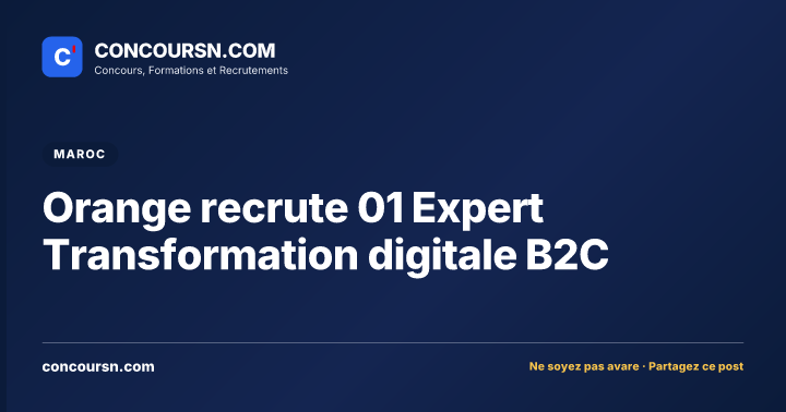Illustration de l’article : Orange recrute 01 Expert Transformation digitale B2C