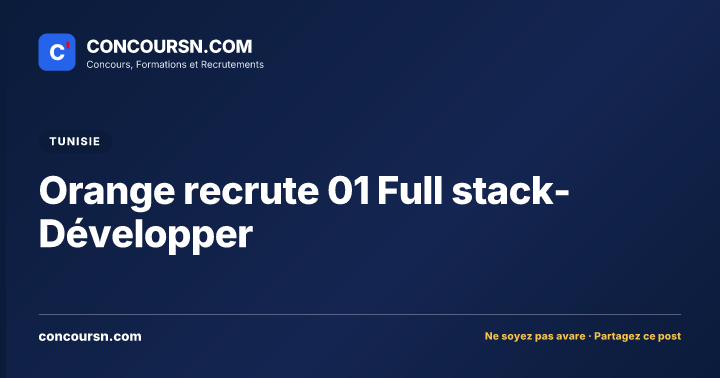 Illustration de l’article : Orange recrute 01 Full stack-Développer