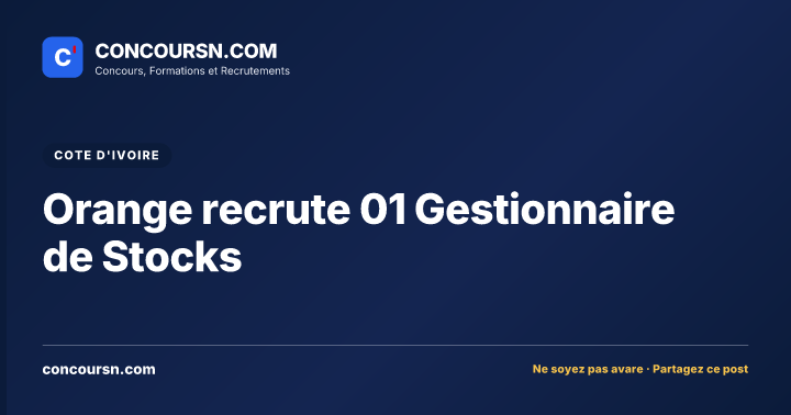 Illustration de l’article : Orange recrute 01 Gestionnaire de Stocks